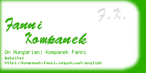 fanni kompanek business card